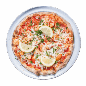 Wood Fired Shrimp Tomato Pizza